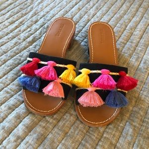 Soludos Pom Pom Slide Sandals - worn once!